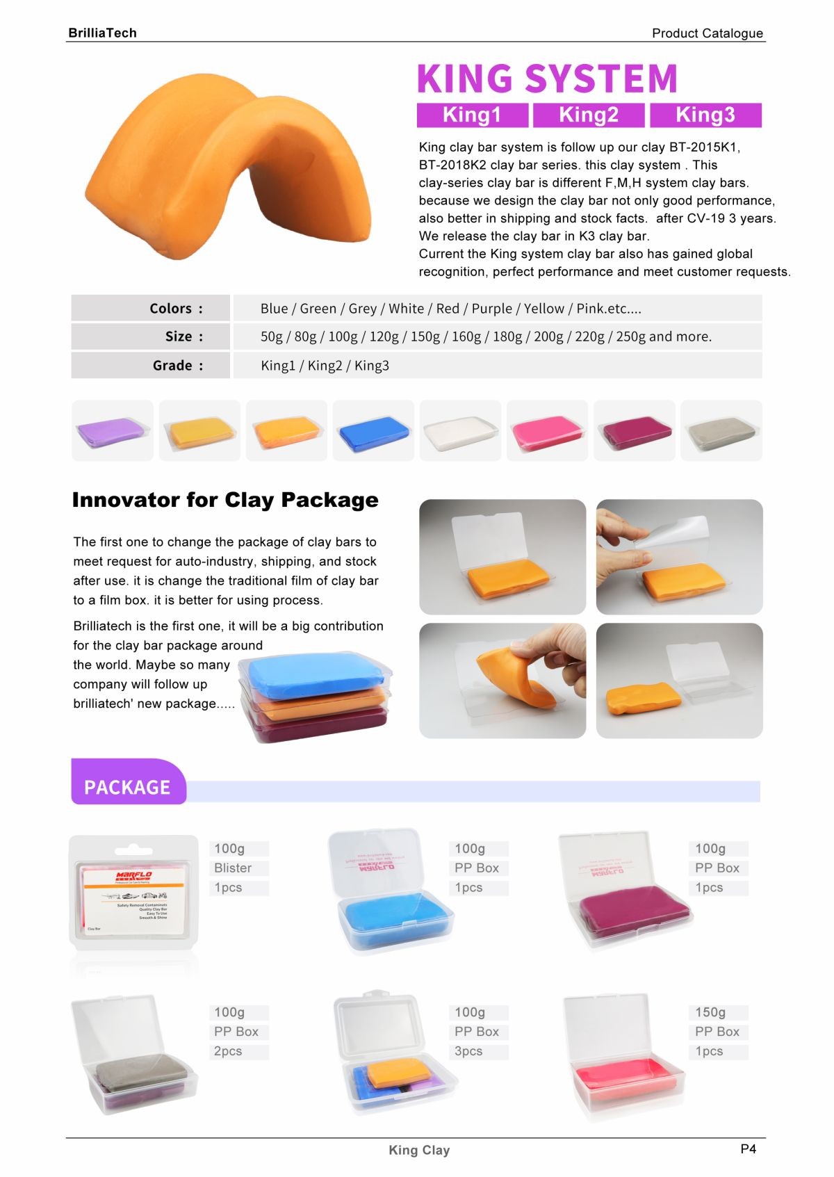 Yellow Blue Clay Bar Kit With Poly Bag Remove Contaminants For Car Paints