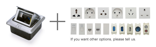 Office SASO RJ45 Floor Plate13A 250V Flame Retardant PC Material Easy Installation