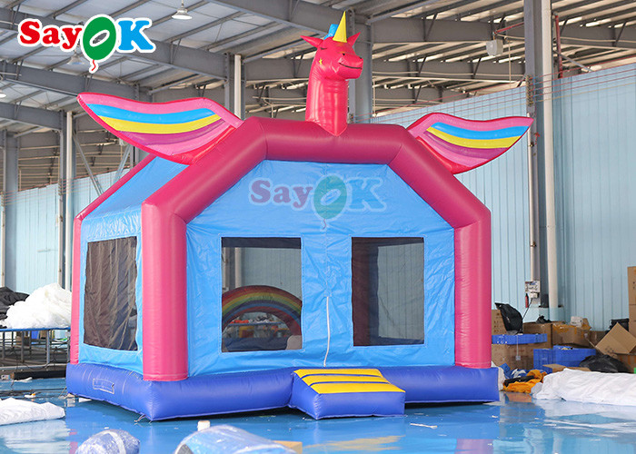 Moon Inflatable Bouncers For Party Unicorn Jumping Bounce Castle House With Slide