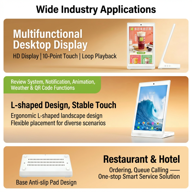 10.1″ / 15.6″ L-Shape Touch Screen Digital Signage with Full HD Resolution and Face Recognition Camera