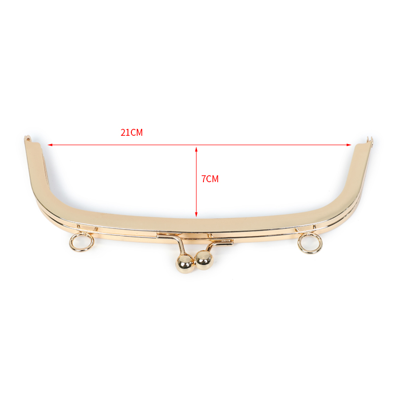 Light Gold Metal Coin Purse Clasp Hardware Multipurpose 210mm