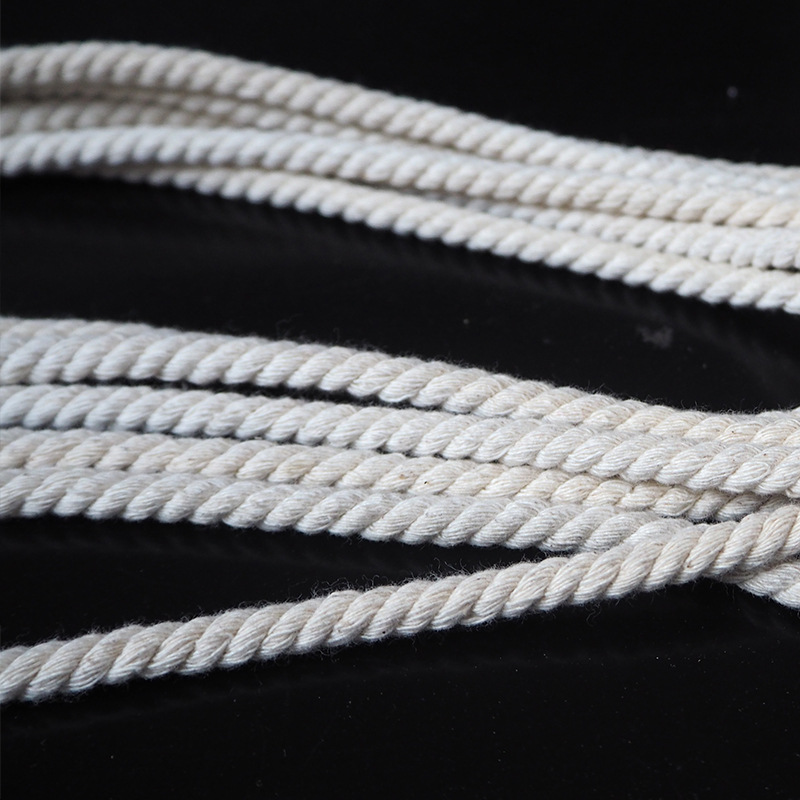 Nature Cotton 3 Strands 4mm Colour Cotton Rope for Customized Requirements