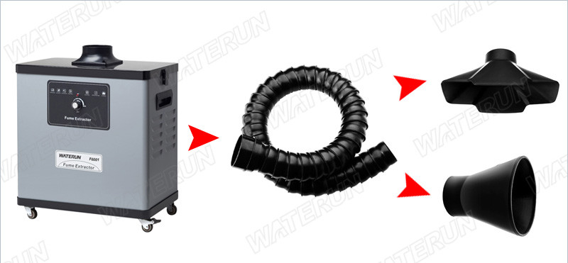 Rectangular Silicone Nozzle Fume Eliminator Silicone Material Black Color