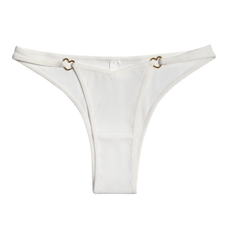 Sexy G String Underwear For Ladies Adjustable Low Waist Seamless Brief Hipster Panties Heart Shape Ring Thong