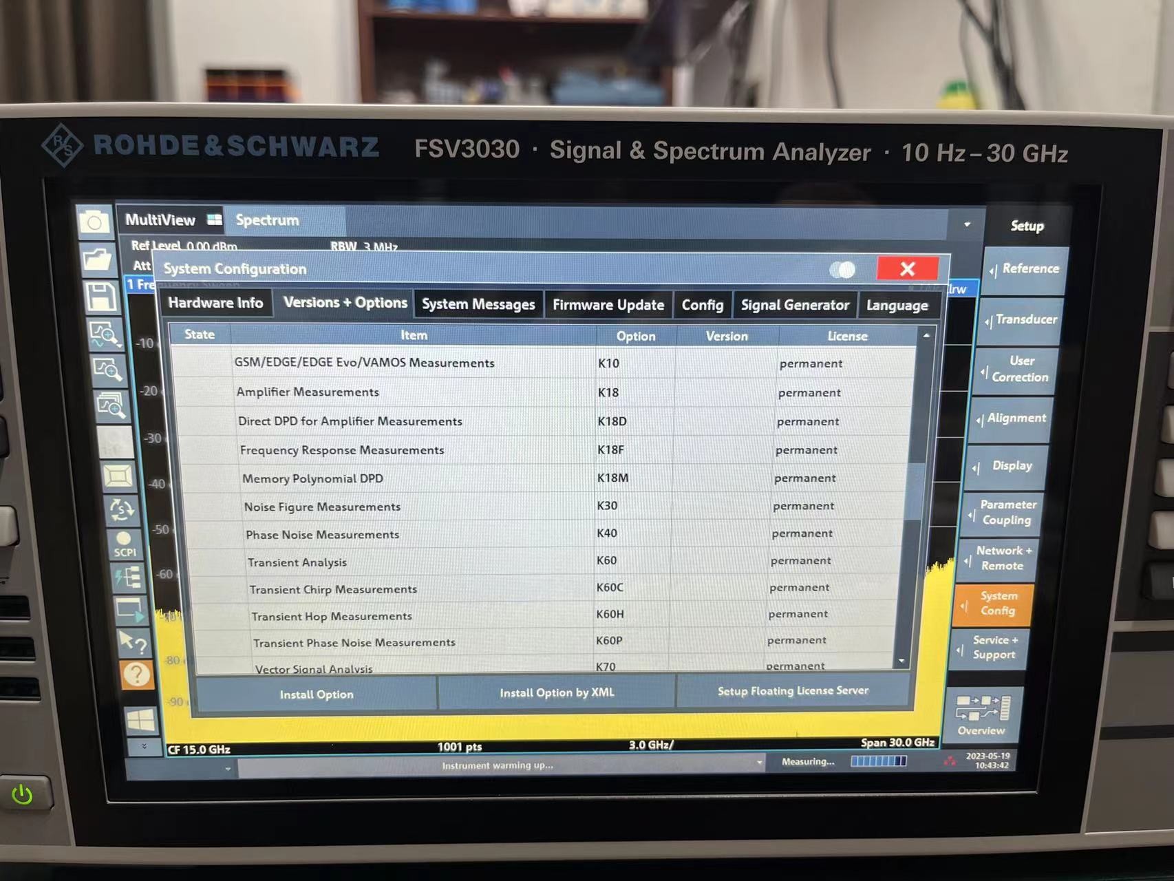 Rohde And Schwarz FSV3030 Signal And Spectrum Analyzer 10 Hz To 30 GHz FCC
