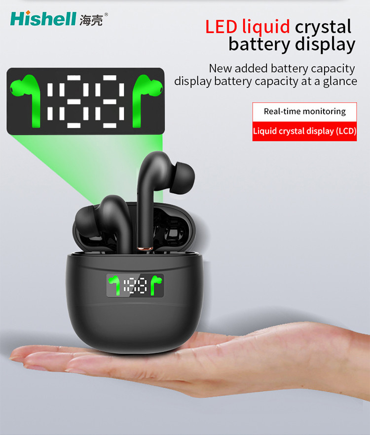 Portable Bluetooth TWS True Wireless Stereo Earbuds 500mAh J3 Pro With LED Display