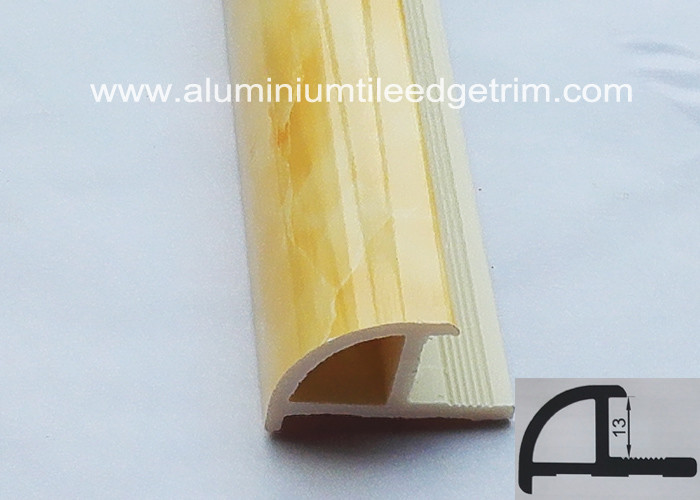 Deep Beige Tile Corner Trim Thermal Transfer Printing 13mm X 2.5m / Wall Corner Protectors