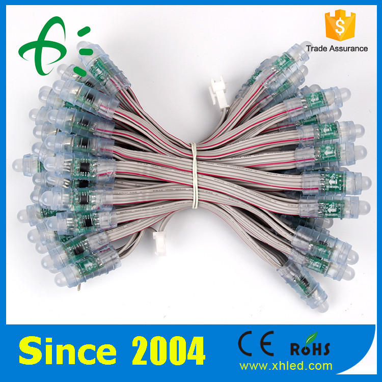 Full Color IC DMX512 12MM Led Pixel , RGB F8 DC05V waterproof LED modules