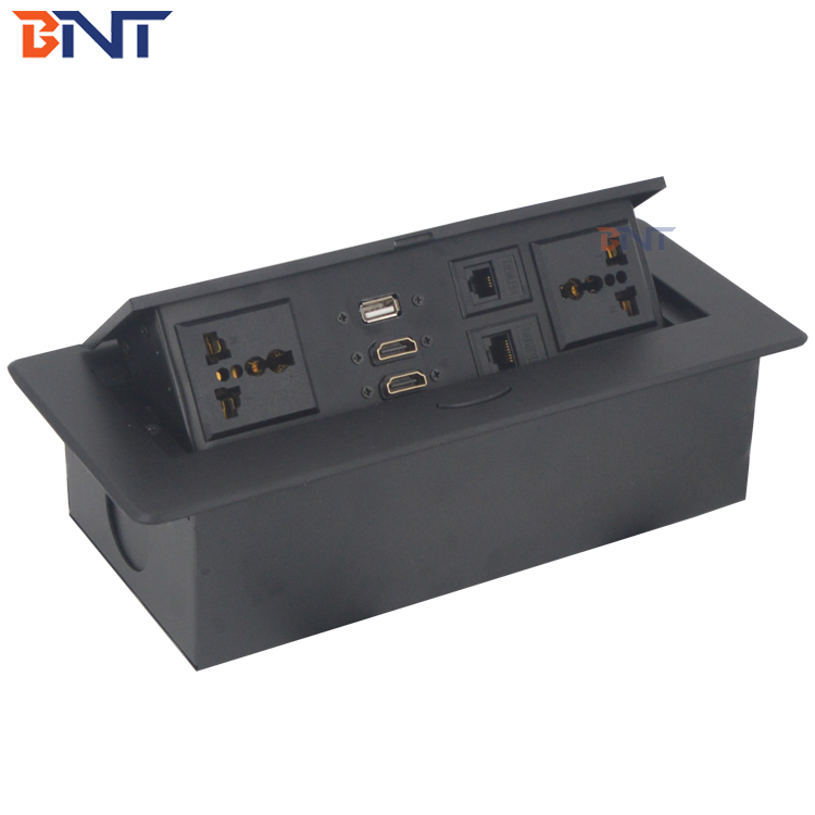 hidden desk pop up desk outlet box for conference table