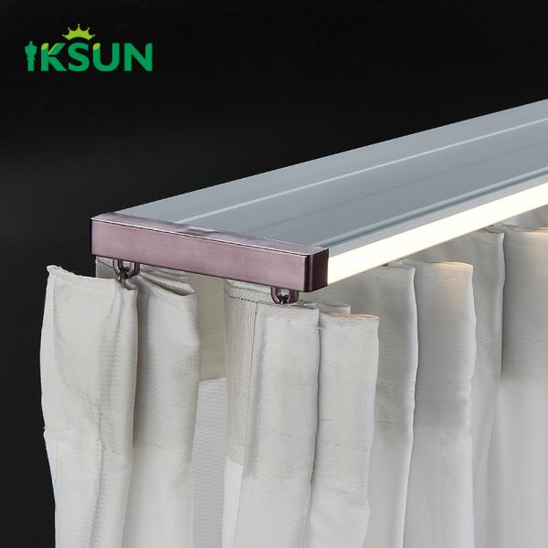 New Design Ceiling Mounted Curtains Track With LED Lighting Light Track Kit For Outdoor Room Divider