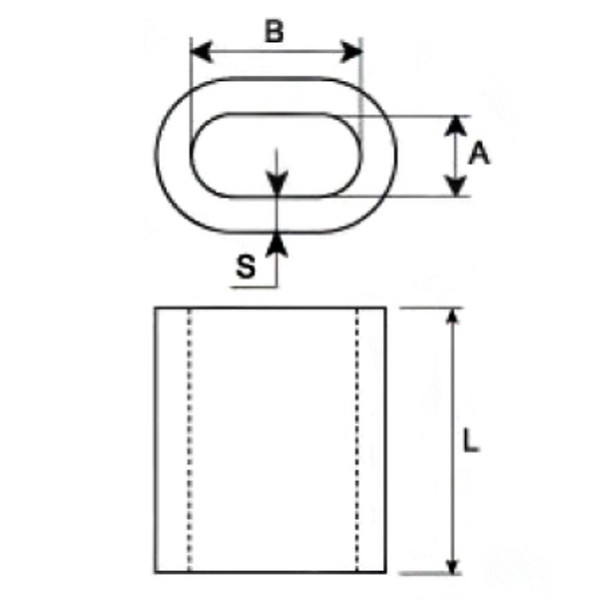 Aluminiuml Casting Rope Rigging Hardware DIN3039 Aluminium Wire Rope Ferrule