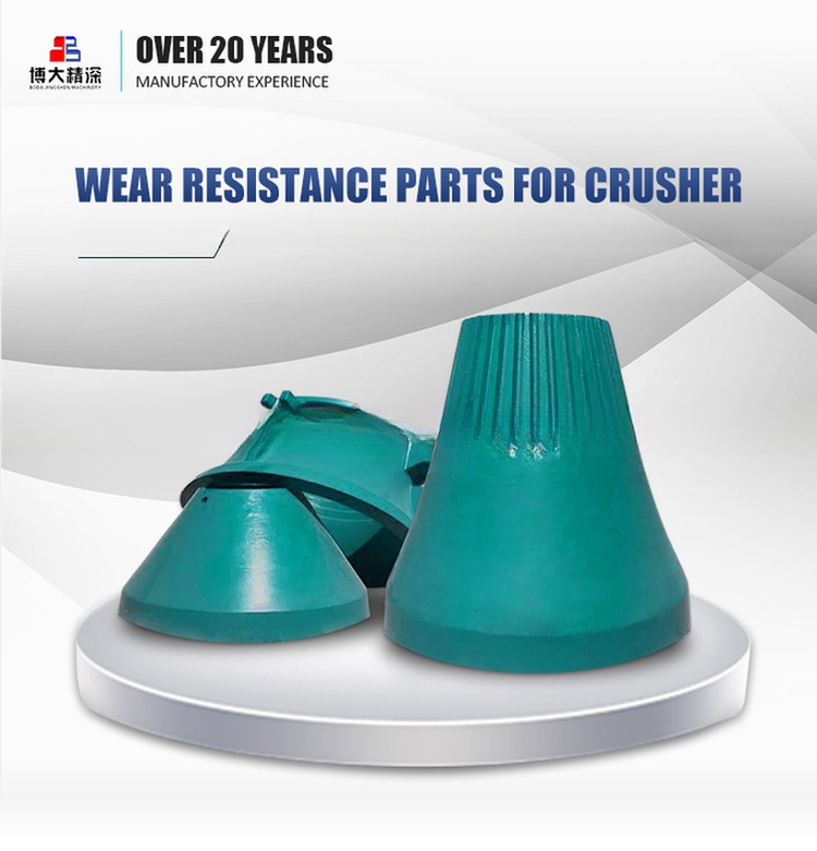 TEREX Cone Crusher Mantle Bowl Liner Wear Parts for Ore Mining in Colorful Variations