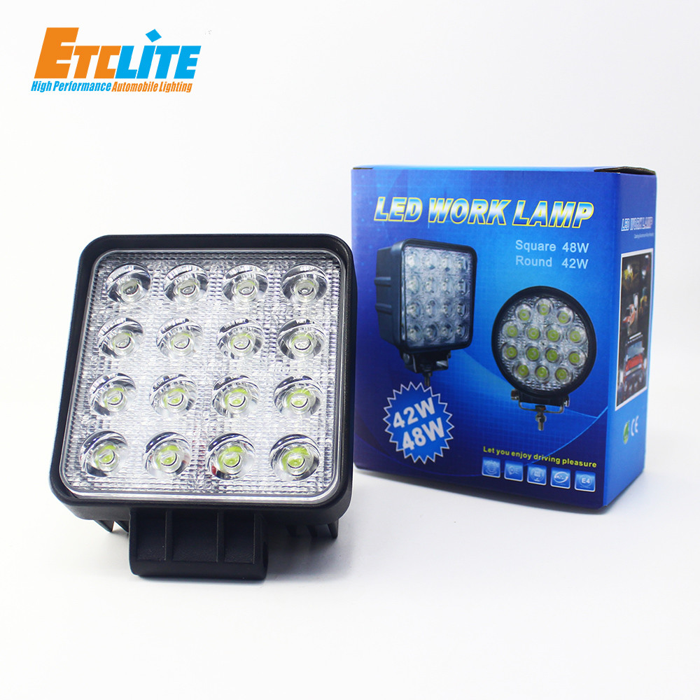 12 Volt Led Work Lights For Tractors , Cob Automotive Underhood Work Light 48W