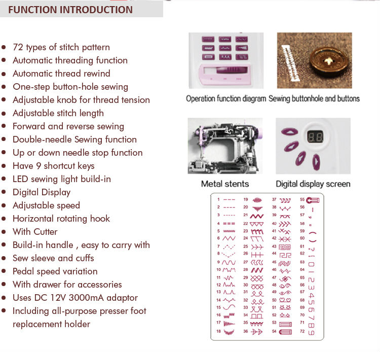 Manual Feed Portable Sewing Machine Ukicra Household Lockstitch for Precise Results