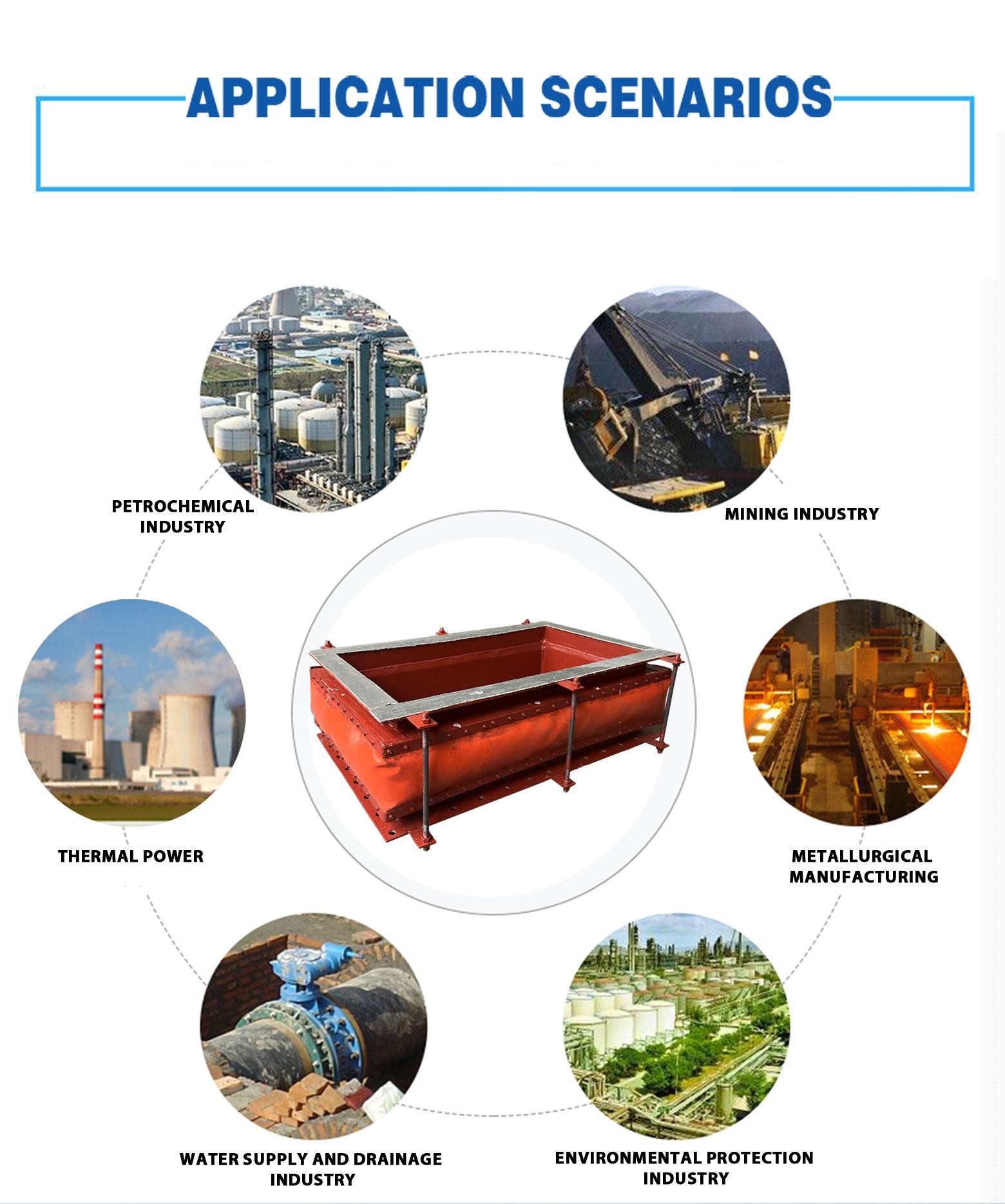 Non Metal Fabric Compensator Customizable and Long-Lasting Solution for Chemical and Petrochemical Industries