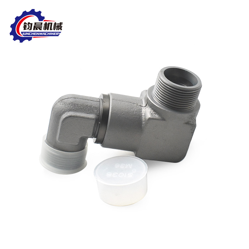 Hydraulic Carbon Steel 90 Degree Elbow with Flange Connection and Thread Pipe Joint