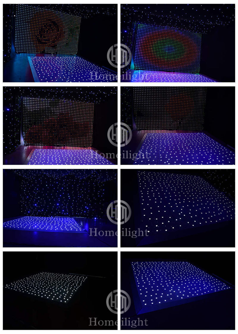 Hot sale Party Wedding Tiles Acrylic Remote White 60*60cm LED Starlit Dance Floor