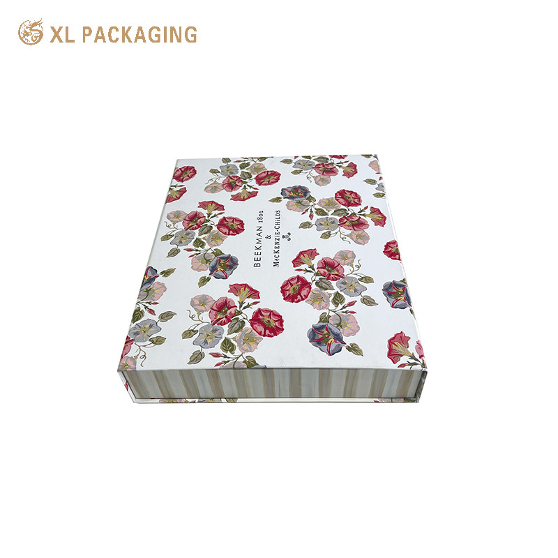 Custom Elegent Inside White Colour Printing Magnetic SkinCare Packaging 157gsm Artpaper Packing Cosmetic Box