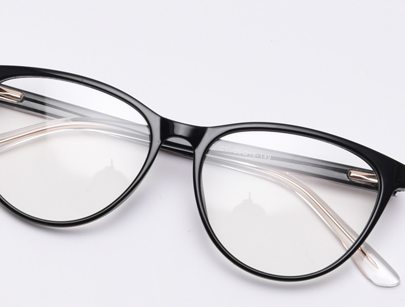 BSCI Round Optical Eyeglasses TR90 Frames Glasses Plain Lens