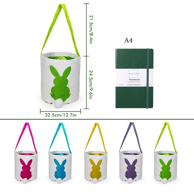 Custom Blank Linen Sublimation Easter Bunny Bag For Sublimation Photo Printing