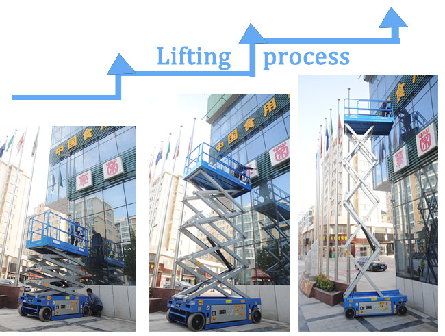 Outdoor Electrical Scissor Aerial Lift Work Platform