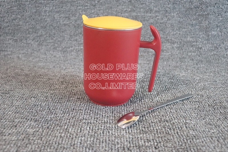 Full Logo D Shape Handle Stainless Steel Mug In Gift Box Packaging