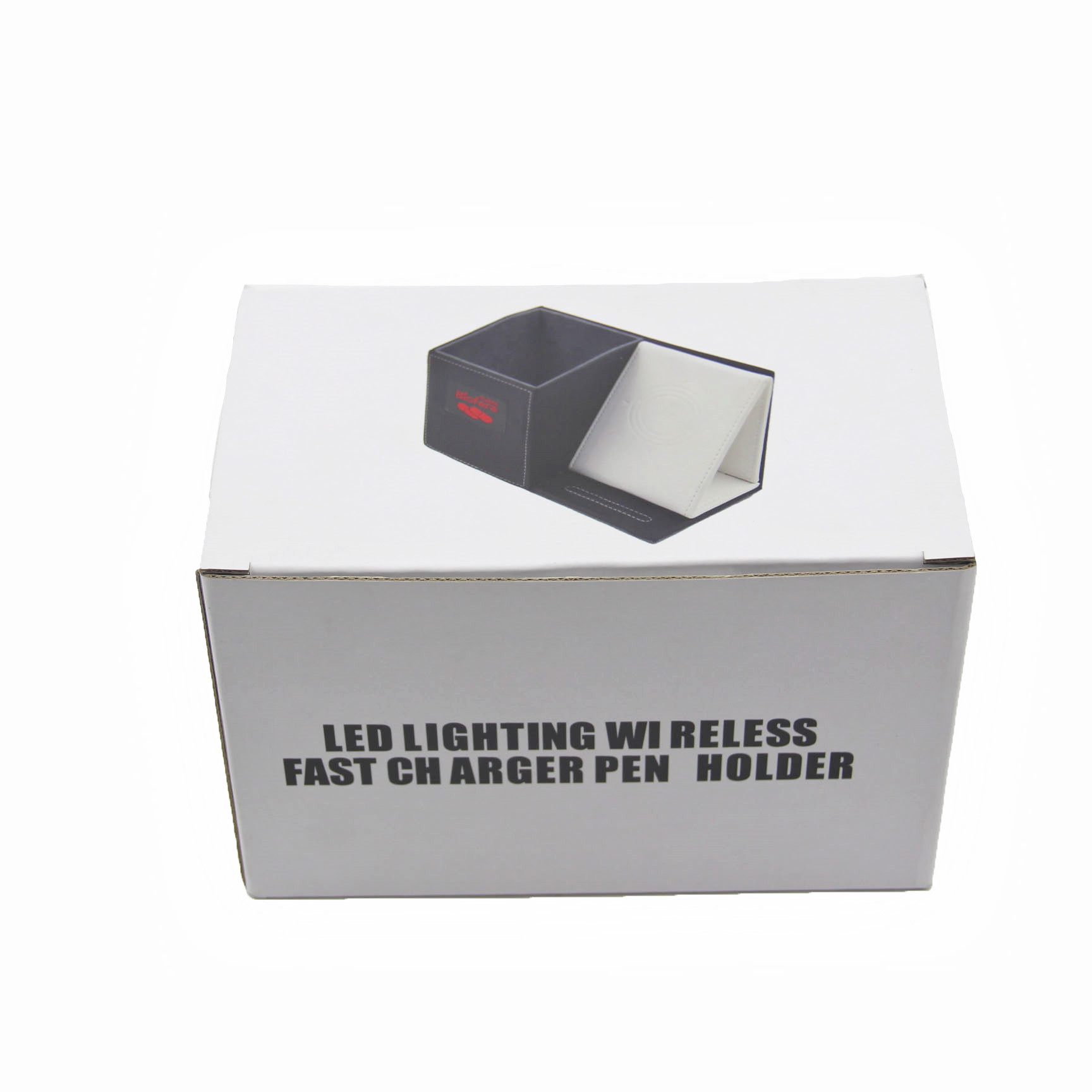 ABS Material Leather Pen Holder Custom Logo Ultraportable Nontoxic With LED Lights