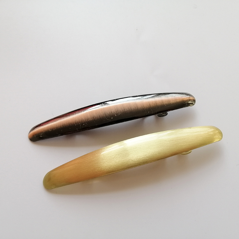 Pony Tail Gold Metal Geometric Hair Clips Spring Pins Korea Women 10.5x1.5cm