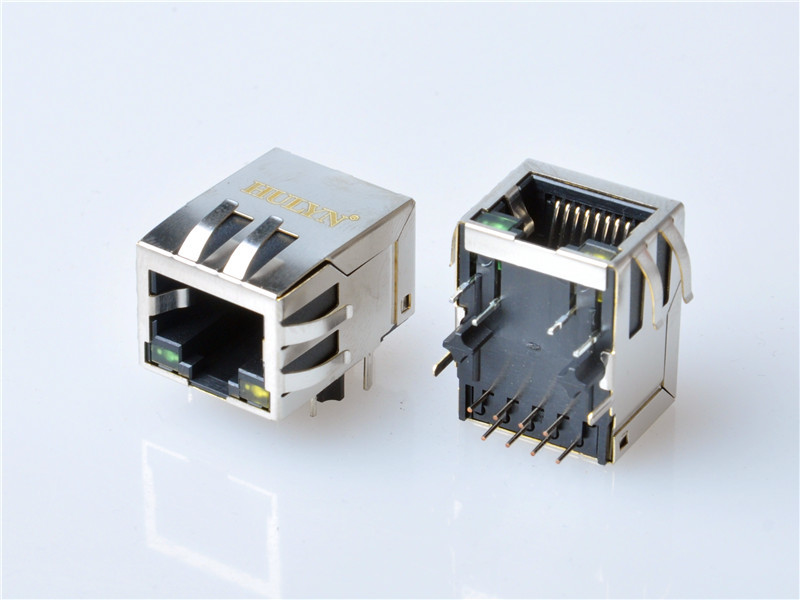 HULYN RJ45 Shielded RJ45 Modular Jack Connector,with LEDs, 1x1 Ports,RJ45 connector