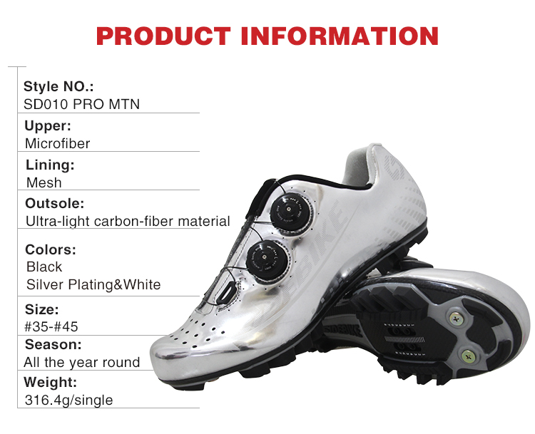 Athletic Outdoor Mens SPD Cycling Shoes High Performance Anti Skid Lycra Inner