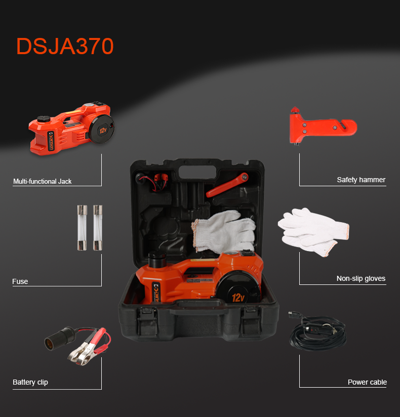 35L/Min Airflow Dinsen Jack Electric Hydraulic Floor Jack And Tire Inflator Pump