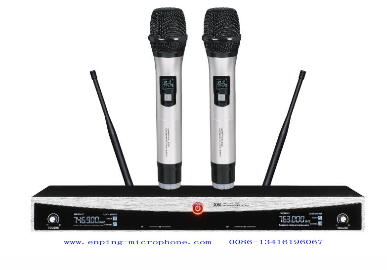X7 fixed frequency wireless microphone system UHF Dual channel rack mountable very low price
