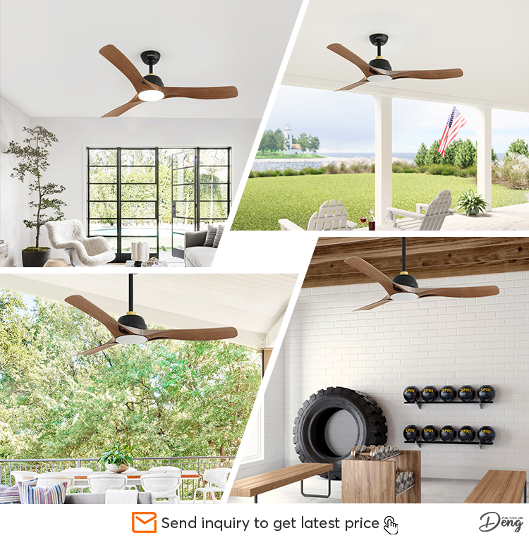Living Room 1stshine LED Ceiling Fan 3 Color LED Plastic Blades and DC Motor for Wide