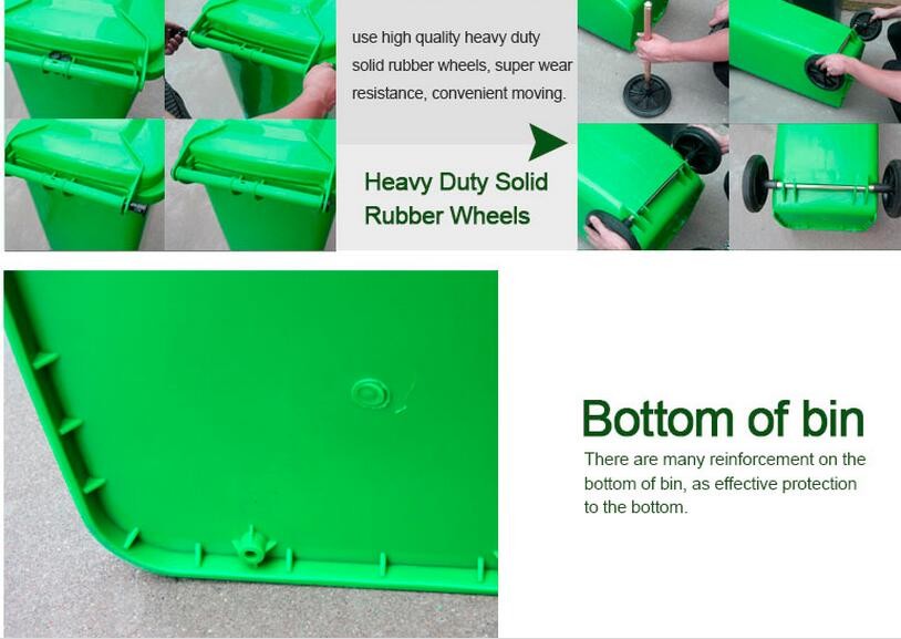 100l waste bin Outdoor solar food pedal trash rubbish can waste bin