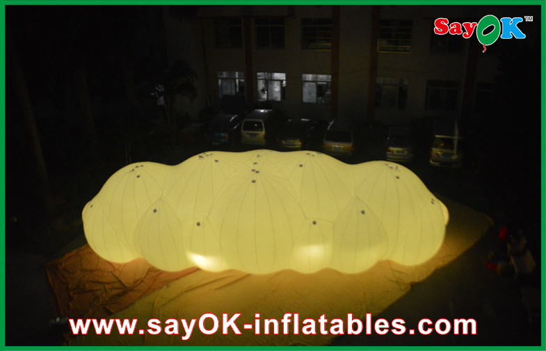 Big LED Decoration Inflatable Helium Cloud Balloon 0.18mm PVC Material For Advertising