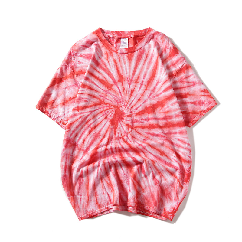 Anti Wrinkle Casual Oversized Tie Dye T Shirt 100% Cotton Jersey Fabric