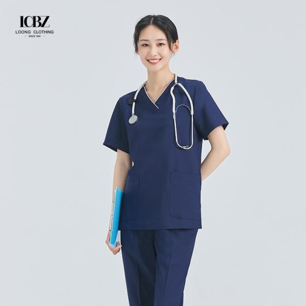 Uniforms From Medical Scrub Spandex Stretch Fashionable Uniformes Medico Nursing