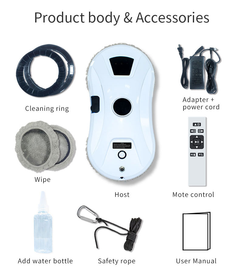 Customized LIECTROUX YW610 Glass Robot Cleaner for HOUSEHOLD Window Cleaning in Dutch