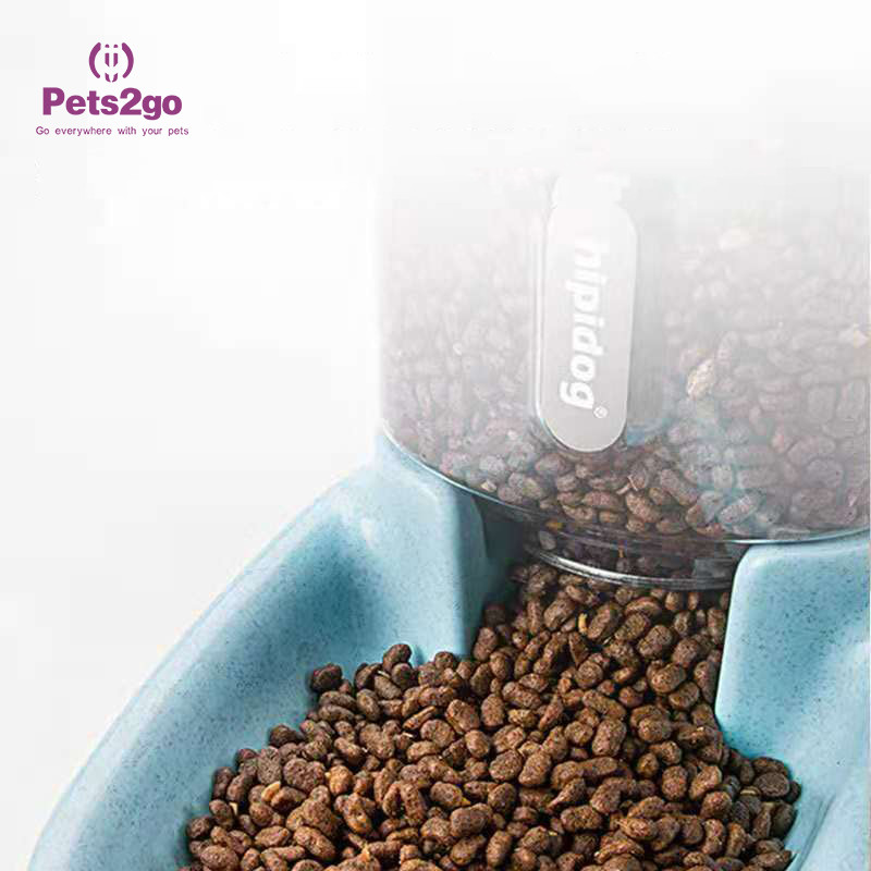 Blue Easy Carrying 2.5kg PP Pet Feeder Bowls