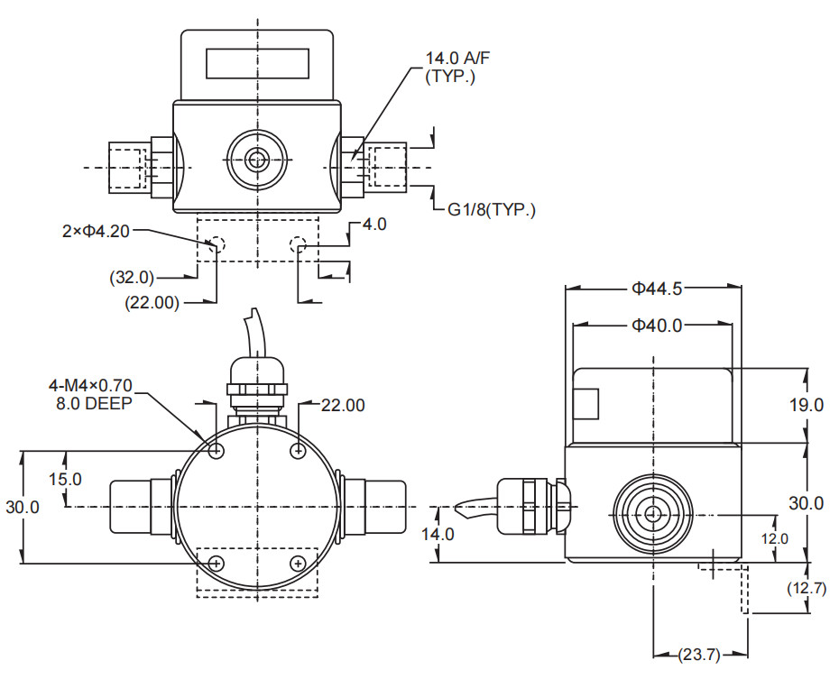 Liquid Differential Pressure Sensors Transmitters 4-20mA 2 Wire