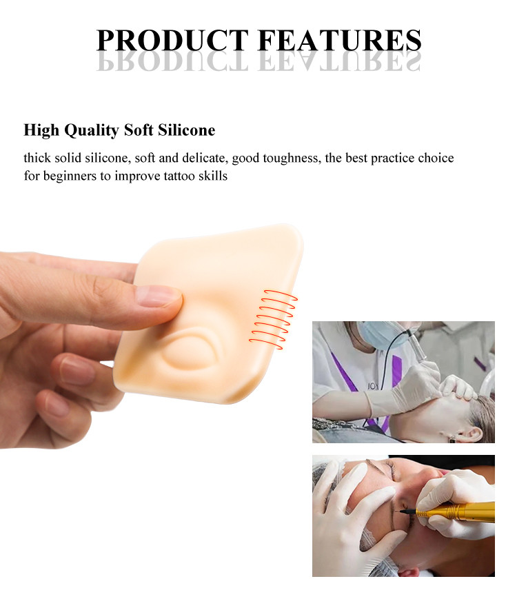 Silicone 5d Eyebrow Tattoo Practice Skin For Microblading Eyes Makeup