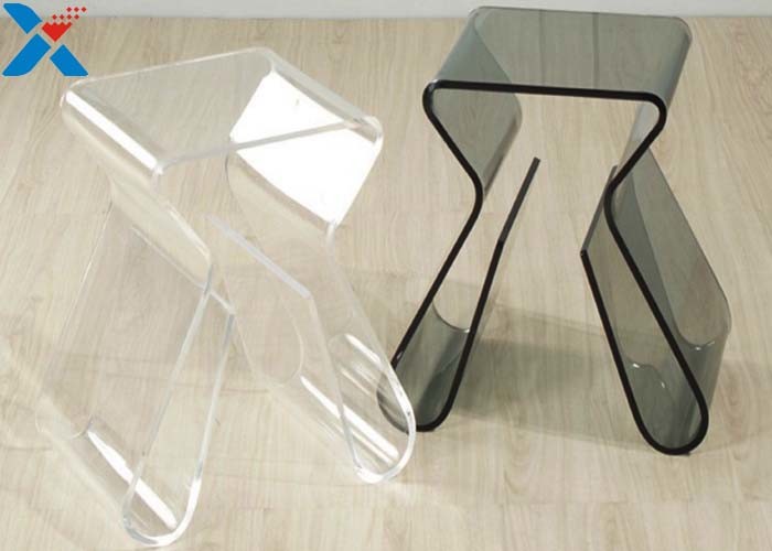 Fashion Personality Clear Acrylic Table , Transparent Coffee Table Thickness Customized