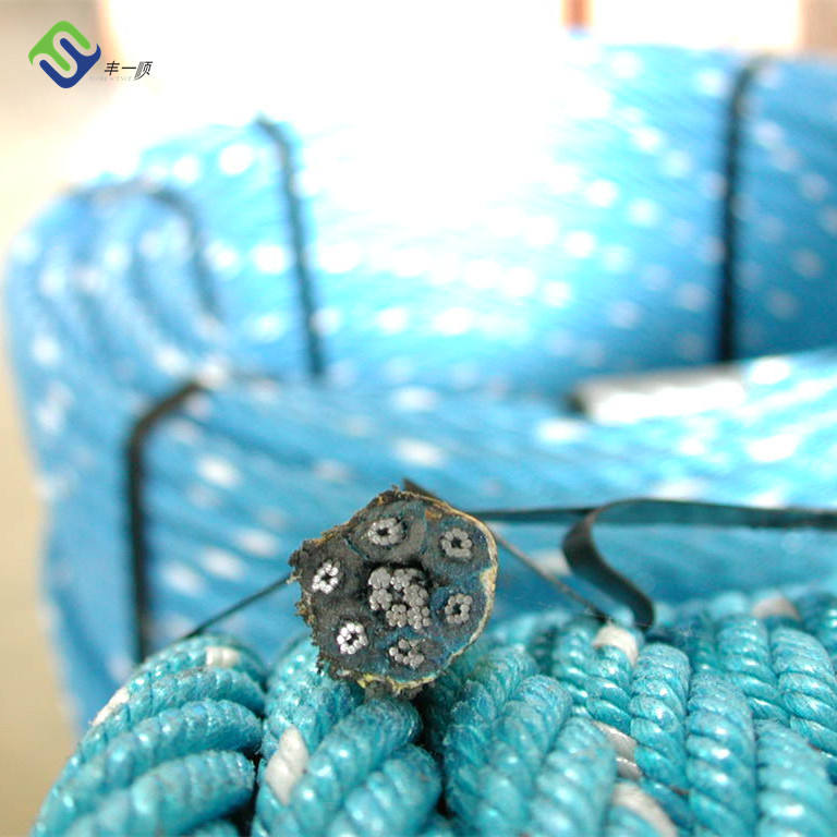 6 Strands Fishing Net Combination Wire Rope PP Monofilament 16mm