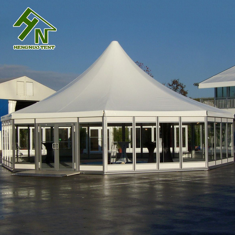 SGS Certification Multi Sided Tent Enclosed Party Rainproof With Glass Walls