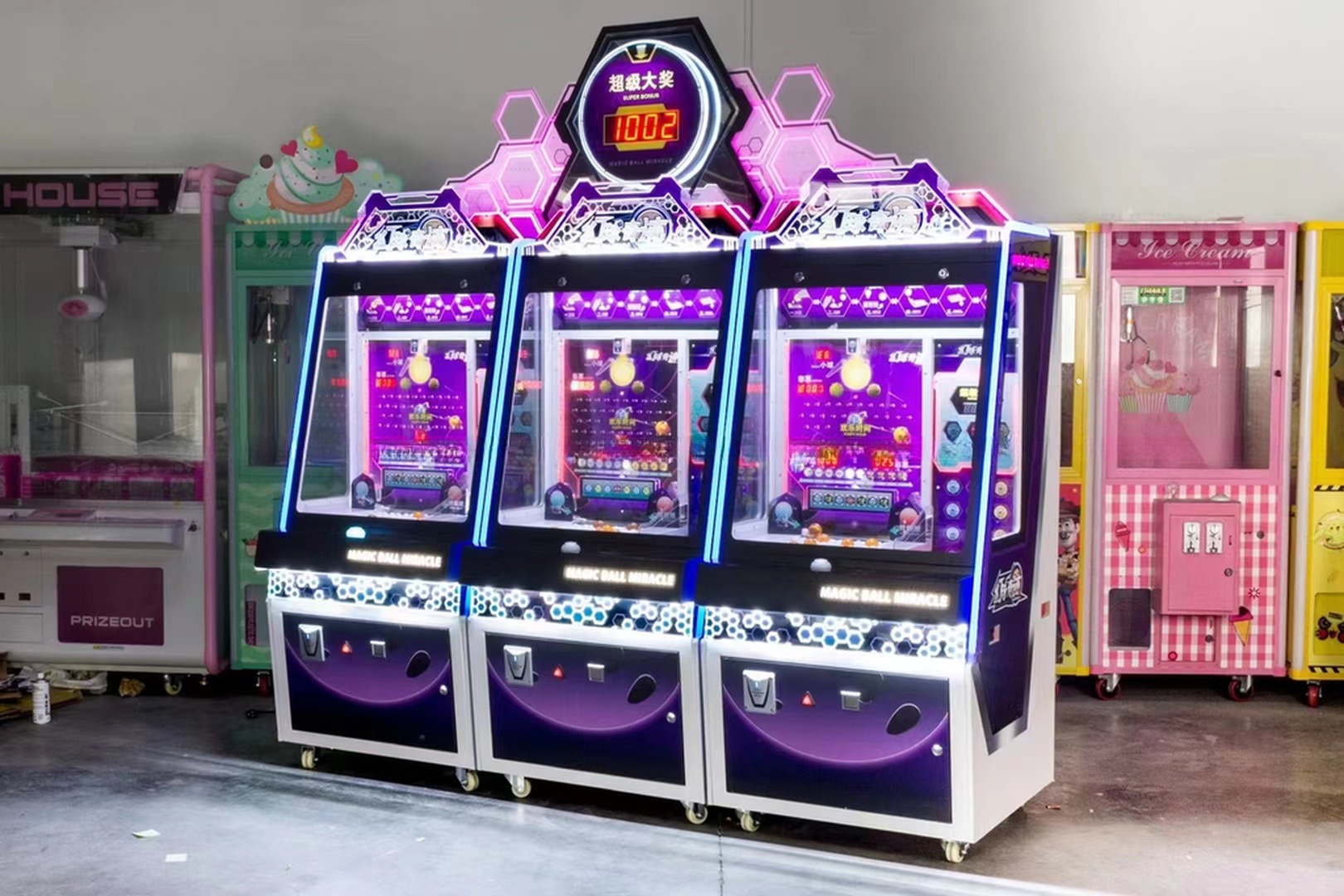 Dreamland Original Design Coin Operated Ball Pusher Ticket Games Magic Ball Miracle Redemption Machine