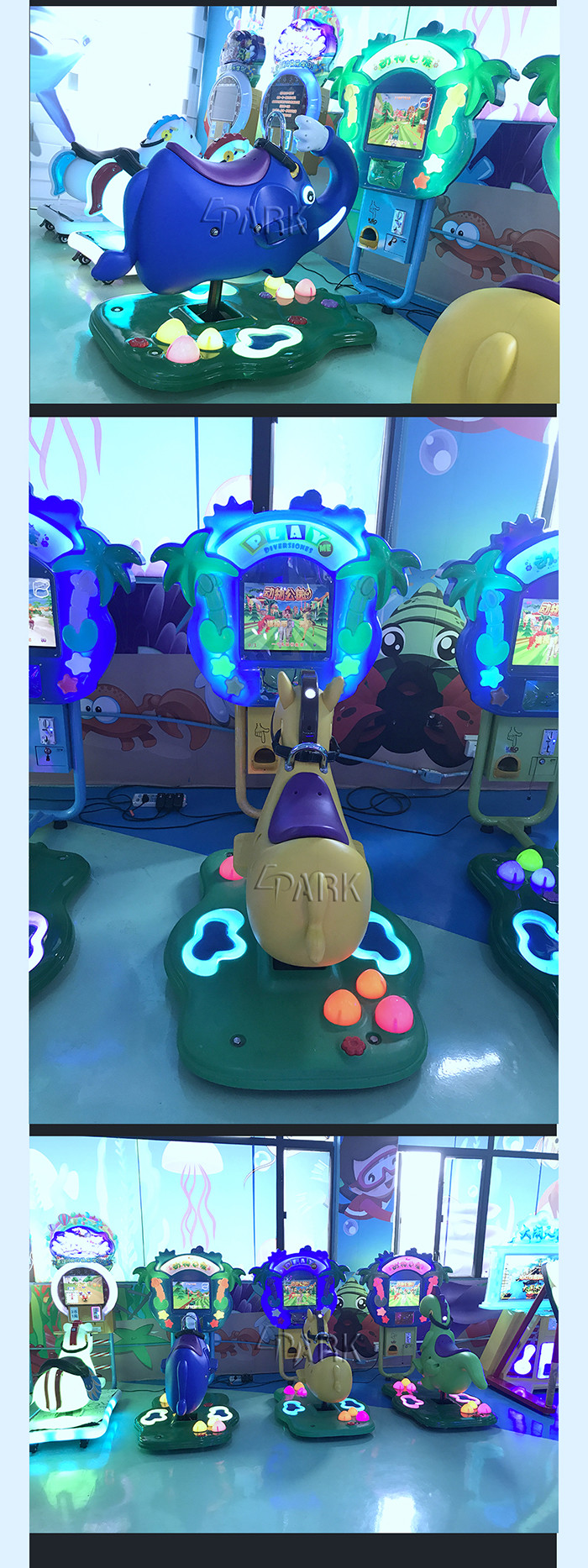 Arcade Coin Pusher Kiddy Ride Machine For Game Center / Amusement Park