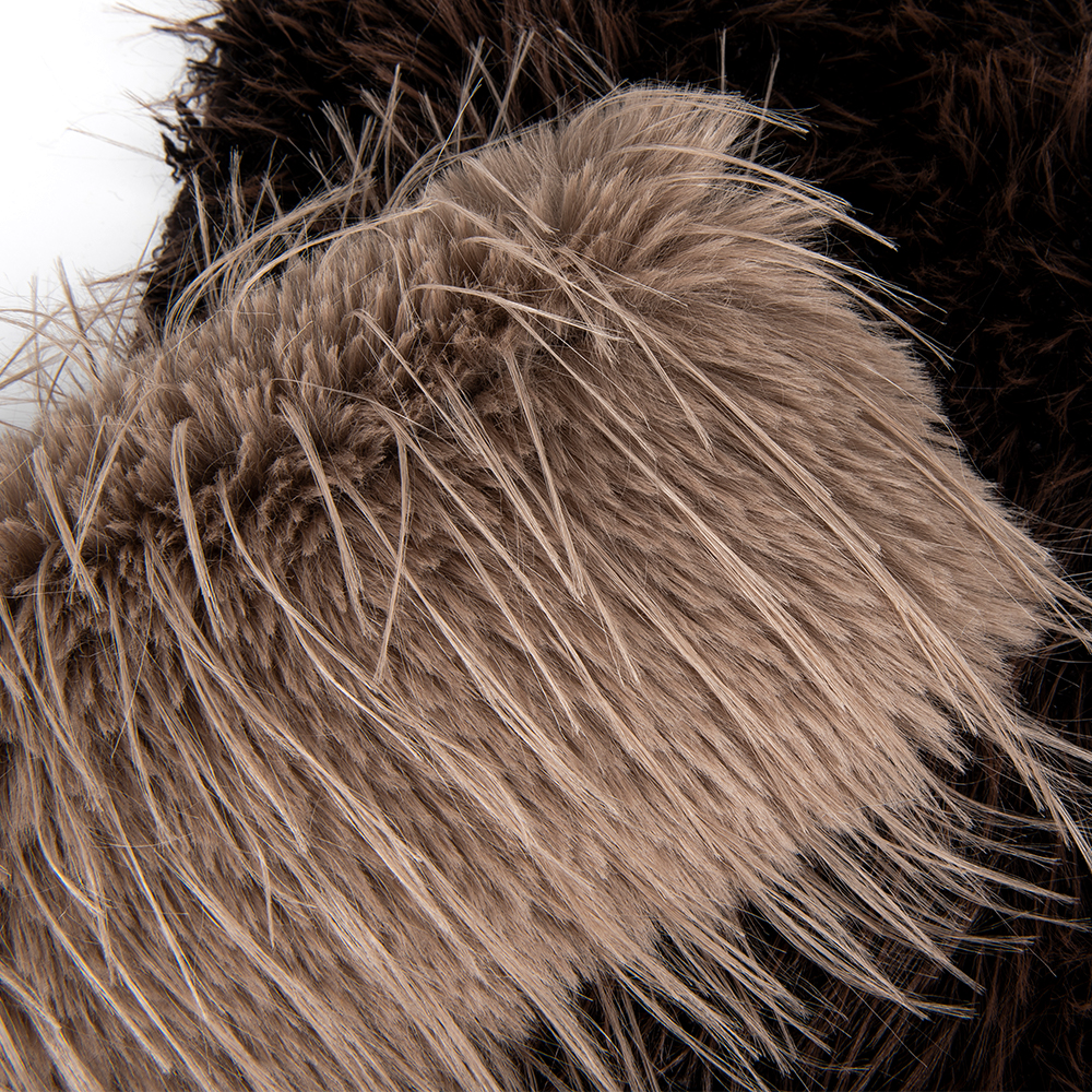 Polyester Back Material High Density 1100g/m Faux Fur Fabric for Garments