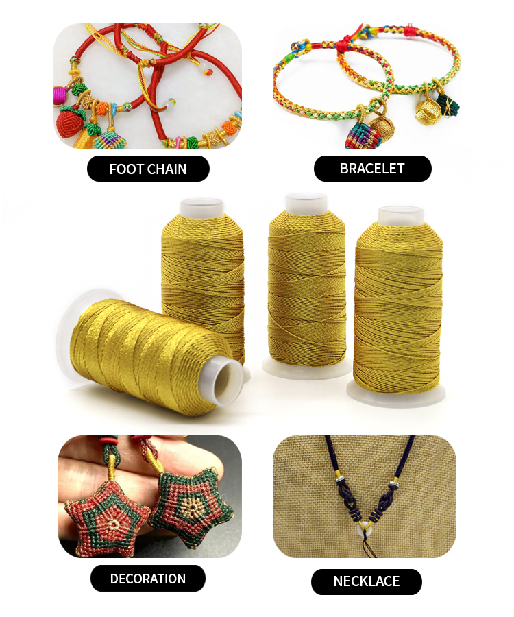 100g Gold And Silver Silk Muti-strands Polyester Metallic Yarn Thread for DIY Embroidery