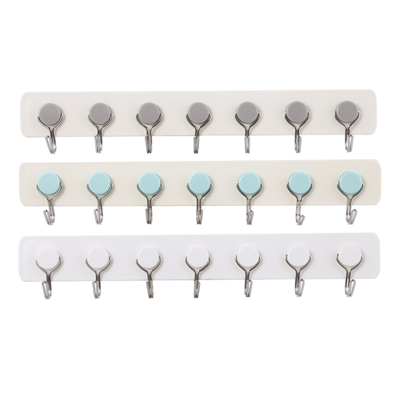 Irregular 7 Hook Door Back Hook Free Punching Convenient Installation
