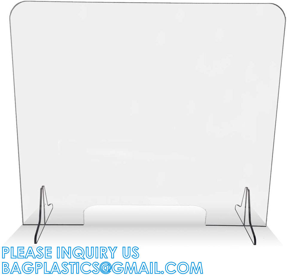 Portable Acrylic Sneeze Guard Shield Divider Perspex Screens Barrier Plastic Shield Counter, Social Distancing